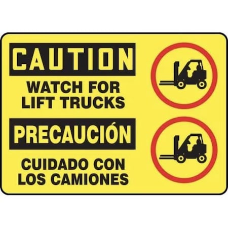 Accuform BILINGUAL OSHA CAUTION Safety Sign SBMVHR684MVA SBMVHR684MVA